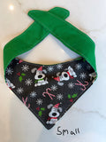 Christmas Pup with Holly Green SMALL & LARGE AVAILABLE