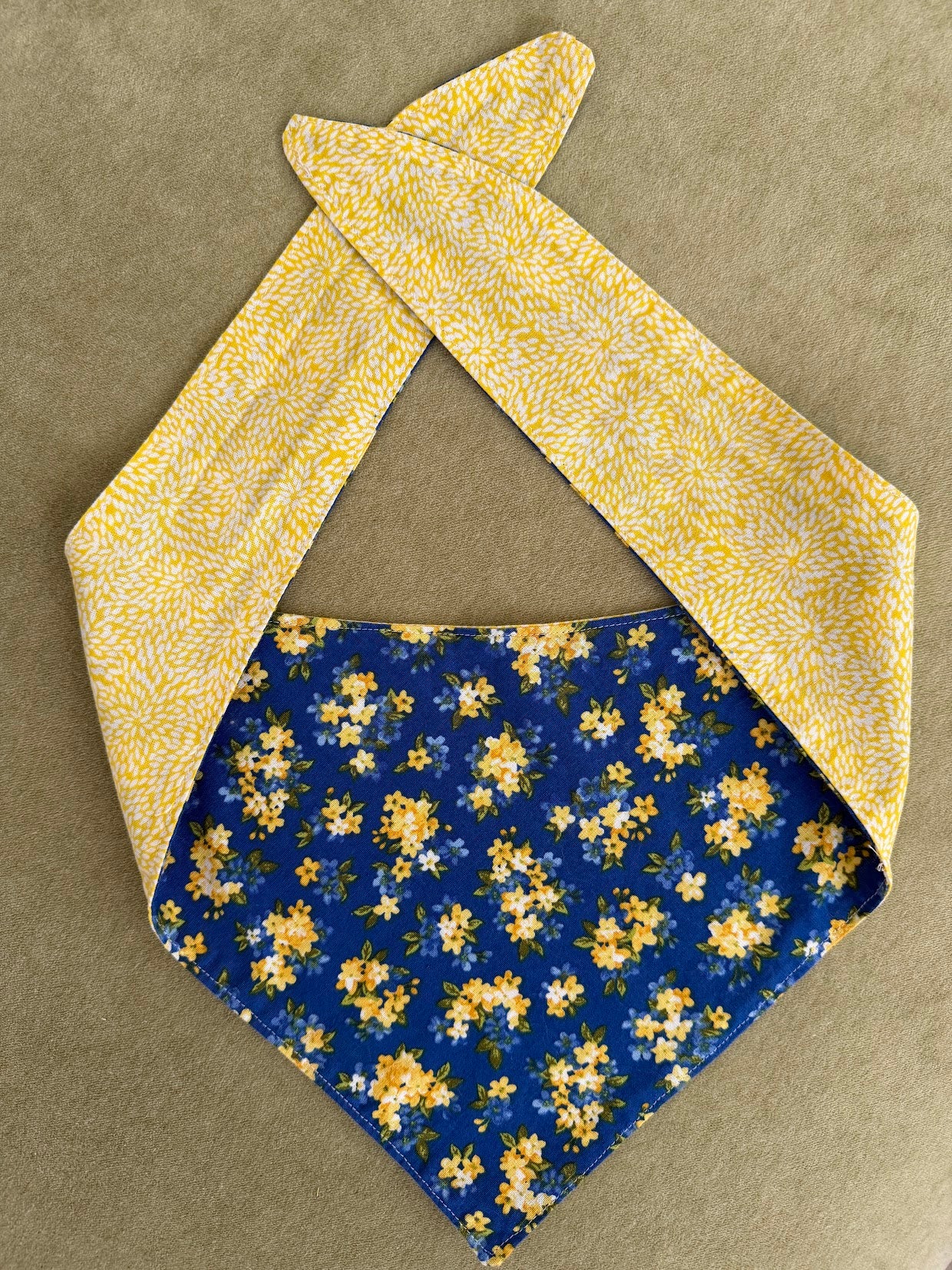 Sunny Bouquet Matching Set (Large Dog Bandanna and Doll Dress)