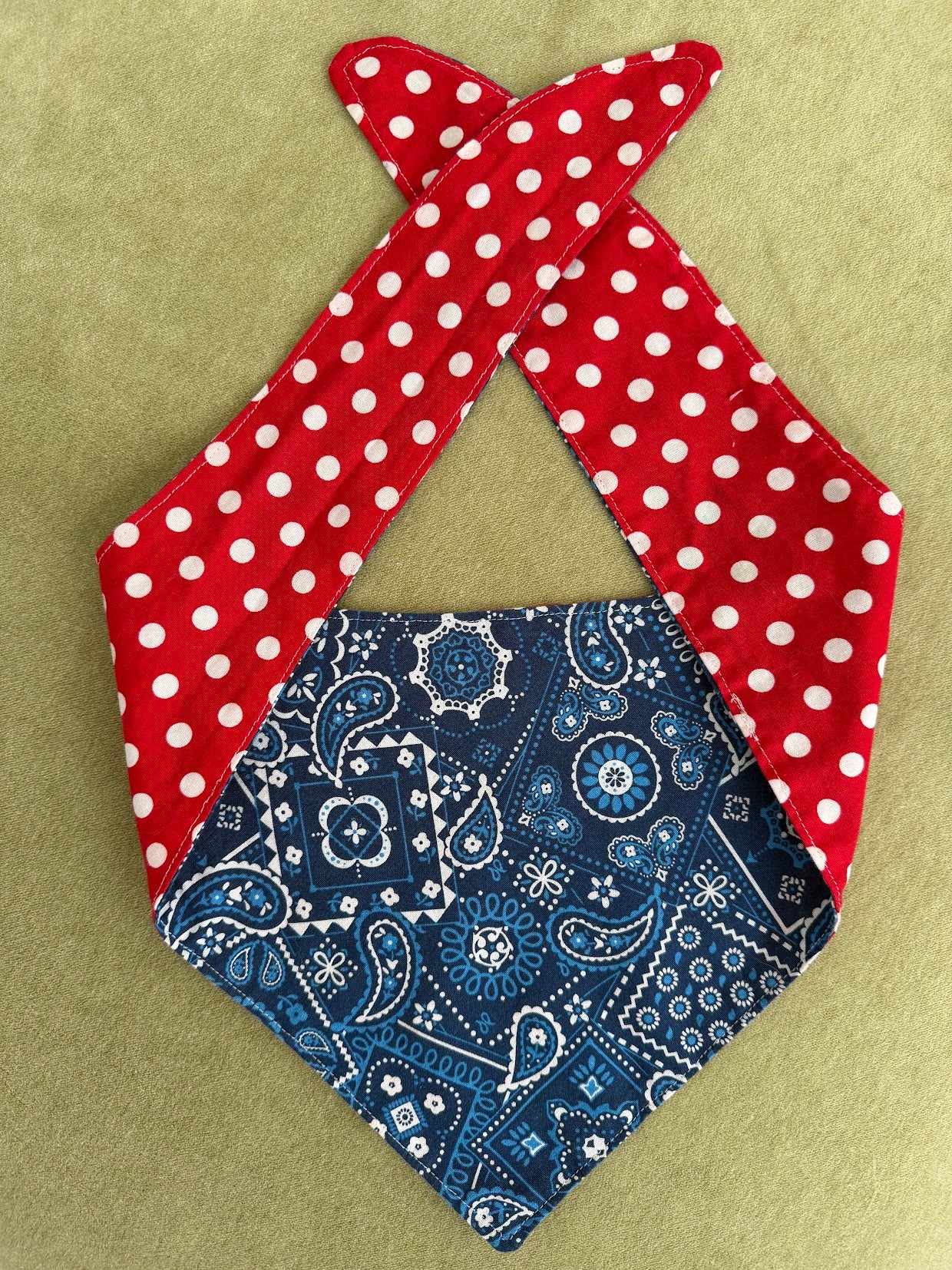 Summer Patriotic Matching Set (Large Dog Bandanna and Doll Dress)