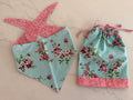 Cherry Blossom Matching Set (Large Dog Bandanna with Doll Dress)