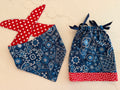 Summer Patriotic Matching Set (Large Dog Bandanna and Doll Dress)
